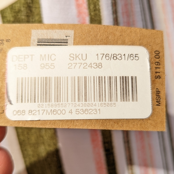 NWT Cremieux Split Back Striped Sleeveless Dress SZ 4 - Picture 8 of 11